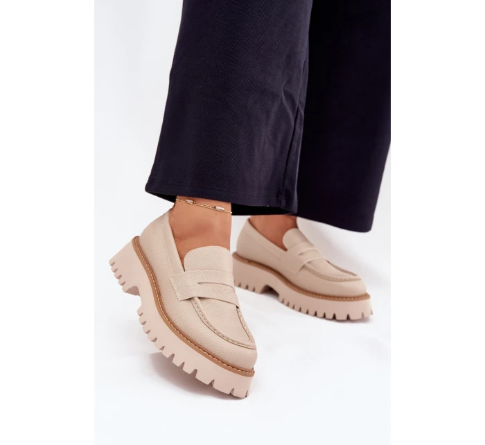 Dámské Mokasíny Na Platformě A Plochém Podpatku Big Star model 21705316 Béžové - Big Star Shoes