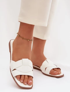 Dámské ploché pantofle s bílými pásky model 21943255 - Boto