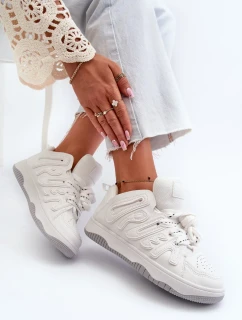 Dámské eko kožené tenisky bílé Berilla