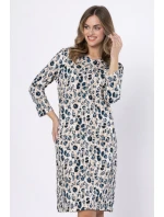 Dámská noční Béžová s modrou potisk model 21875952 - LEVEZA Dámská noční Béžová s modrou potisk model 21875952 - LEVEZA