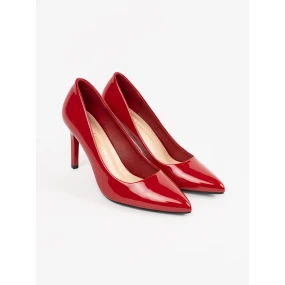 Pohodlné dámské  lodičky červené na jehlovém podpatku