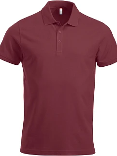 Clique Classic Lincoln S/S Pánské piqué polo z těžké bavlny 67.8244 burgundy