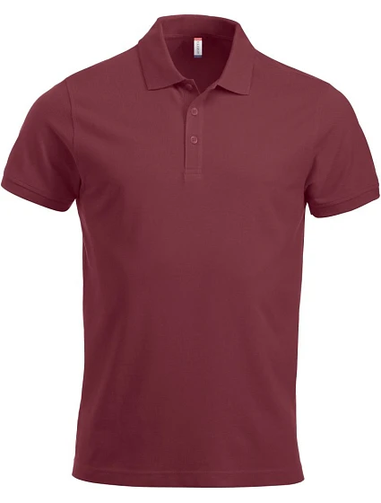 Clique Classic Lincoln S/S Pánské piqué polo z těžké bavlny 67.8244 burgundy