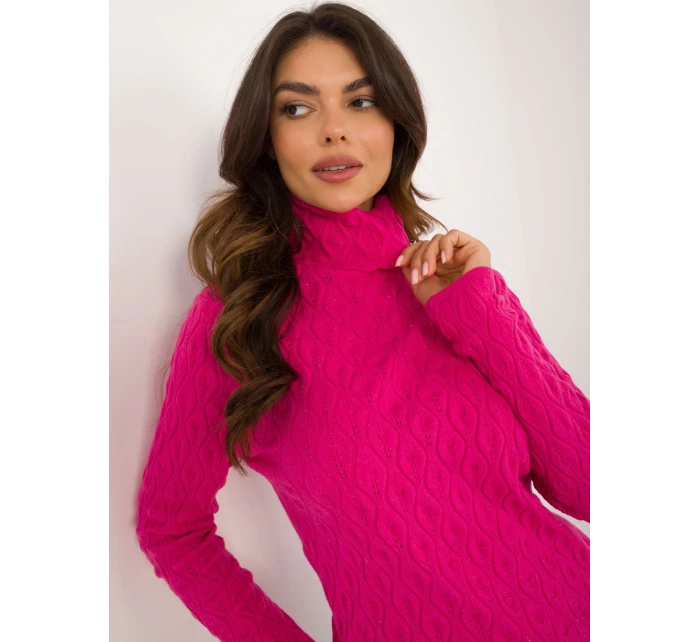 Sweter AT SW fuksjowy model 20493432 - FPrice Sweter AT SW fuksjowy model 20493432 - FPrice