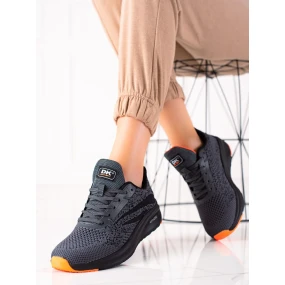 Exkluzívní šedo-stříbrné  tenisky dámské bez podpatku