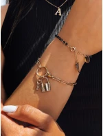 Náramek LOCK KEY ve zlaté barvě FashionStreet LY0099