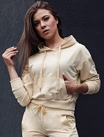 TRENDHOOD dámská krémová mikina s kapucí FashionStreet BY1308