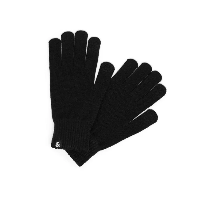 Pletené rukavice Jack & Jones model 21815815 BLACK - Jack&Jones Pletené rukavice Jack & Jones model 21815815 BLACK - Jack&Jones