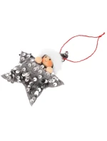 SADA PŘÍVĚSKŮ 3 KS HVĚZDIČKY STŘÍBRNÉ FLITRY PANENKY