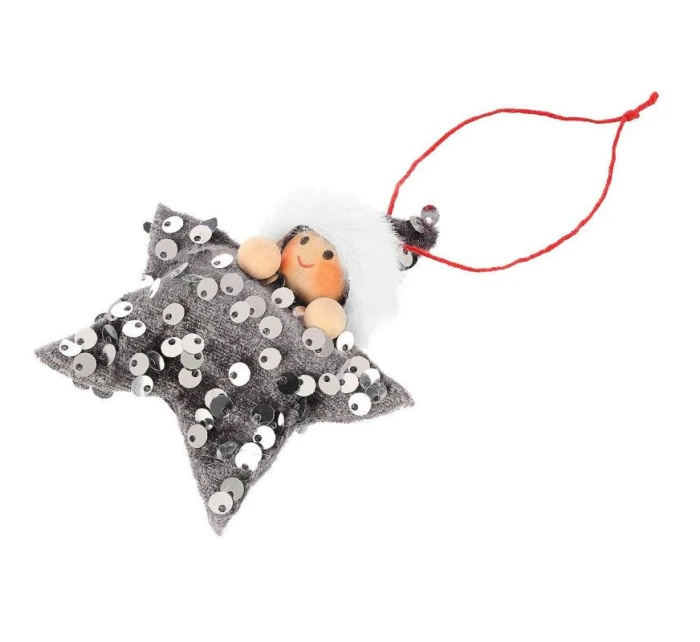 SADA PŘÍVĚSKŮ 3 KS HVĚZDIČKY STŘÍBRNÉ FLITRY PANENKY