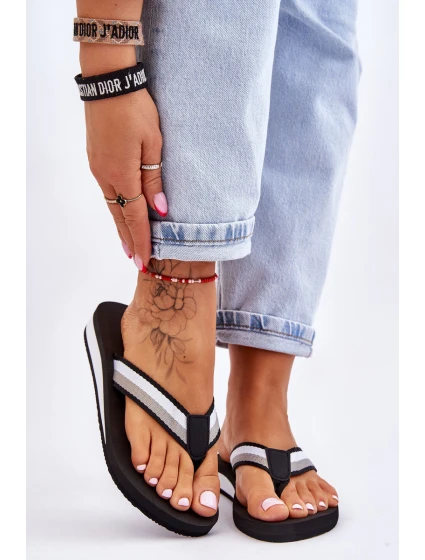 Dámské žabky na platformě Big Star model 21610806 Černá - Big Star Shoes Dámské žabky na platformě Big Star model 21610806 Černá - Big Star Shoes