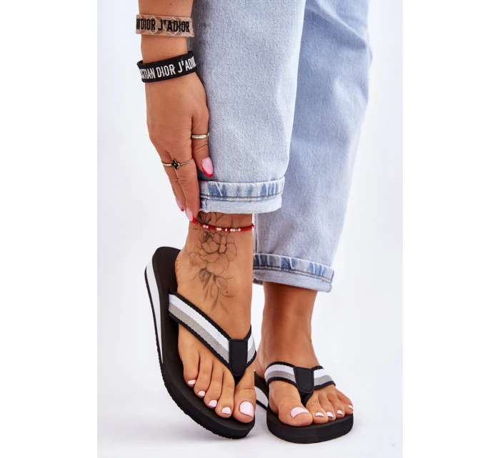 Dámské žabky na platformě Big Star model 21610806 Černá - Big Star Shoes Dámské žabky na platformě Big Star model 21610806 Černá - Big Star Shoes