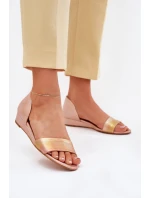 Kožené sandály model 21701914 růžové zlato - Maciejka