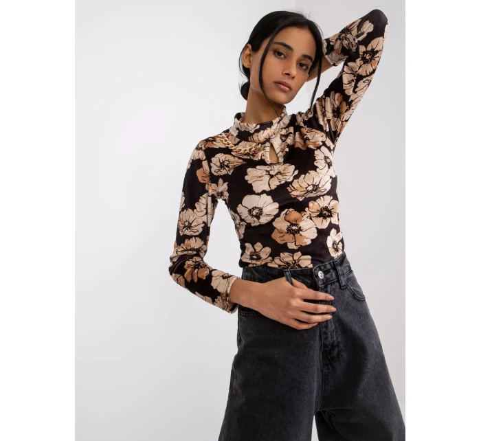 Halenka DHJ BZ model 17081376 černá a béžová - FPrice Halenka DHJ BZ model 17081376 černá a béžová - FPrice