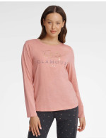 Glam pyžamo 40936-39X Růžová a šedá - Henderson Ladies