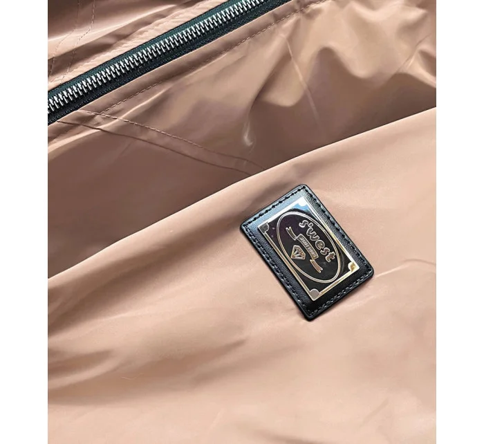 Béžová dámská bunda s kapucí model 17556024 - S'WEST