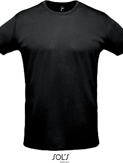 SOL'S Sprint Unisex piqué sportovní tričko 25.2995 black