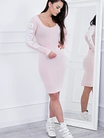 Hadrové šaty pudrově růžové