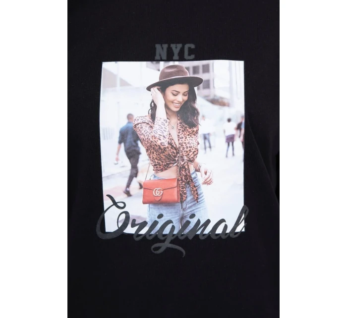 Halenka s potiskem Originální černá