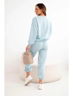 Dámský komplet máslíčko s výřezem ve tvaru srdce mátový