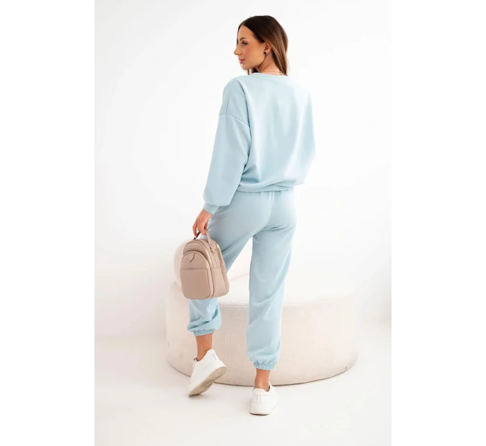 Dámský komplet máslíčko s výřezem ve tvaru srdce mátový