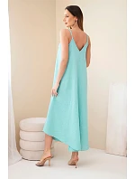 Šaty mušelínové na ramínka mintová