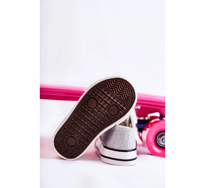 Dětské tenisky vázané stříbrný model 21587120 - Boto