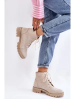 Flat Boots Lewski Shoes model 21607535 Světle béžová - Boto