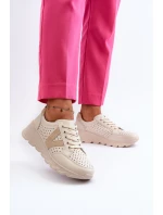 Dámské kožené lehké sportovní boty béžové Eleonori Dámské kožené lehké sportovní boty béžové Eleonori