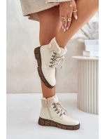 Dámské Zateplené Botky Traperky Na Zip Béžové Mevanisa Dámské Zateplené Botky Traperky Na Zip Béžové Mevanisa
