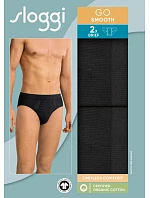 Pánské slipy GO Smooth Brief 2P - BLACK - černé 0004 - SLOGGI Pánské slipy GO Smooth Brief 2P - BLACK - černé 0004 - SLOGGI