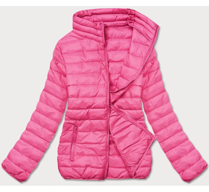 Lehká růžová prošívaná dámská bunda (58M23037-46)