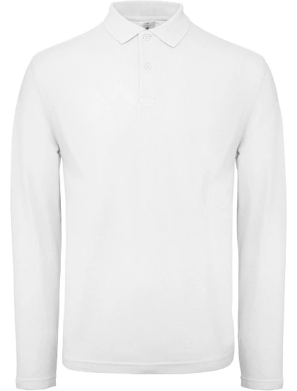 B&C ID.001 LSL Pánské piqué polo s dlouhým rukávem 01.0I12 white B&C ID.001 LSL Pánské piqué polo s dlouhým rukávem 01.0I12 white