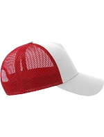 Atlantis Headwear Rapper Cotton-S 5 panelová Trucker kšiltovka 33.0260 white/red