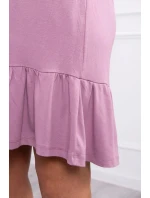 Tenké šaty na ramínka tmavě růžové