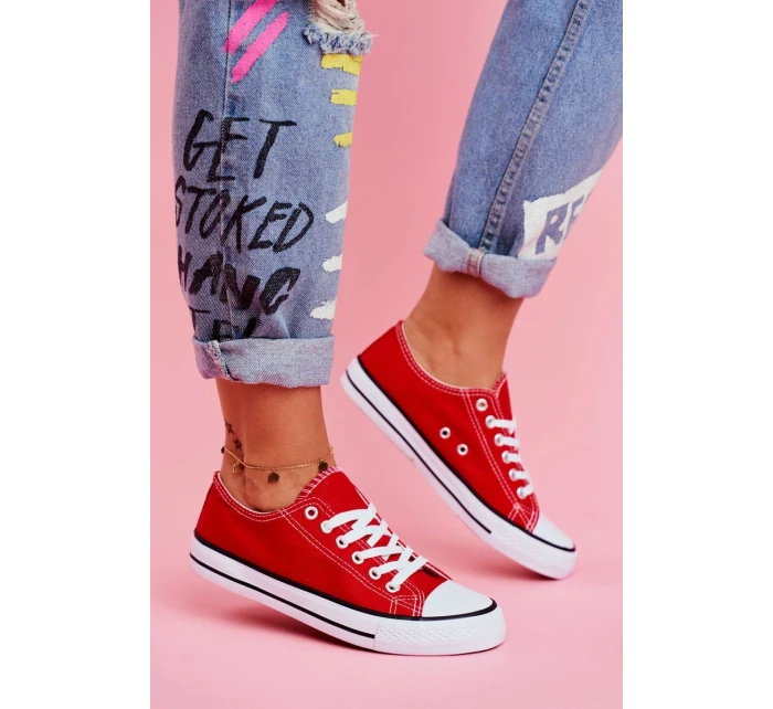 Klasické Dámské Tenisky Červené Omerta Klasické Dámské Tenisky Červené Omerta