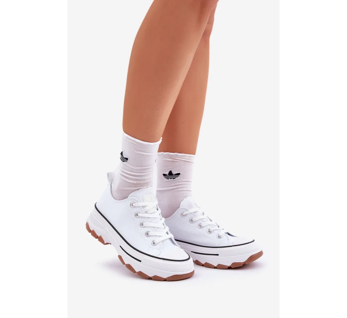 Nízké Dámské Tenisky Na Platformě Bílé model 21683102 - EVENTO Nízké Dámské Tenisky Na Platformě Bílé model 21683102 - EVENTO