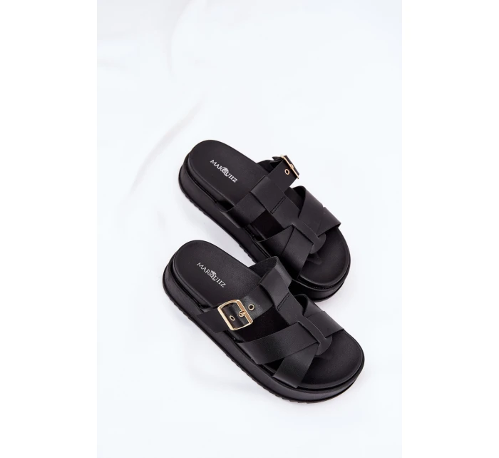 Dámské Pantofle Na Platformě S Pásky A Černé model 21687559 - Boto Dámské Pantofle Na Platformě S Pásky A Černé model 21687559 - Boto