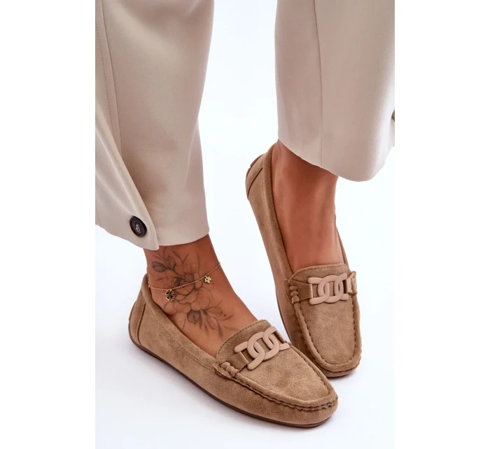 Dámské módní semišové mokasíny hnědé Rabell Dámské módní semišové mokasíny hnědé Rabell