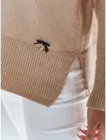 Svetr s výstřihem do V camel Dstreet model 21991005 - FashionStreet