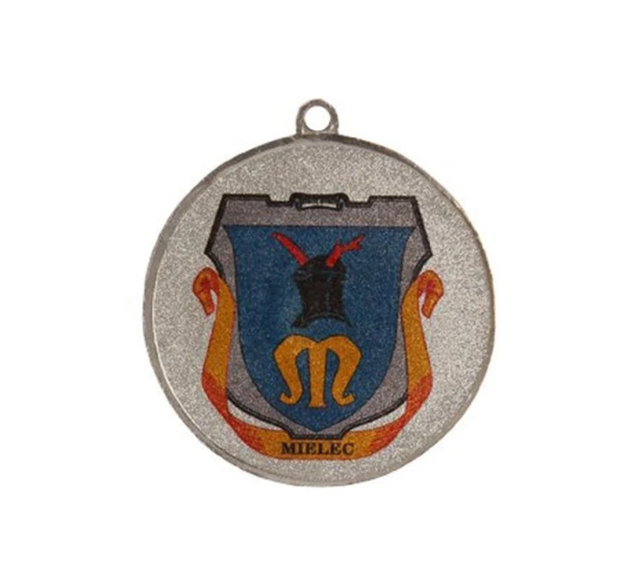 Medal srebrny ogólny z miejscem na emblemat 50 mm - medal stalowy z nadrukiem kolorowym LuxorJet
