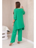 Sada halenky + kalhot s přívěskem jasně zelená Sada halenky + kalhot s přívěskem jasně zelená