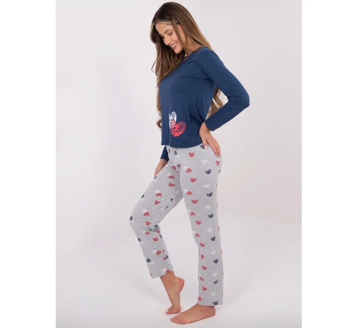 Pyžamo DU PI FP 009.84 tmavě modré Pyžamo DU PI FP 009.84 tmavě modré