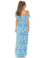 Sexy letní maxi šaty bez model 20116154 s ozdobnými knoflíky - Style fashion