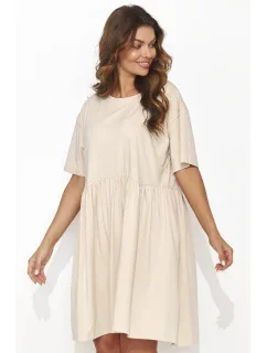 Denní šaty NU470 béžové - Numinou