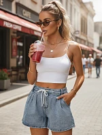 Dámské džínové šortky SY0552 modré - FashionStreet