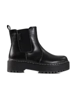 Stylové dámské kotníčkové boty na plochém podpatku Stylové dámské kotníčkové boty na plochém podpatku