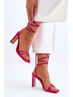 Sandály na šněrování model 179621 Step in style