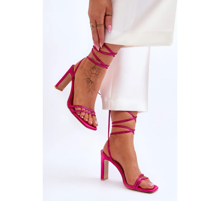 Sandály na šněrování model 179621 Step in style