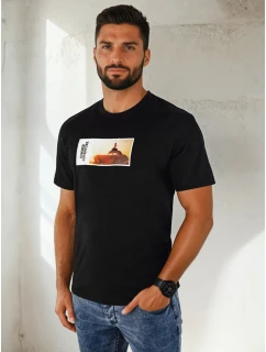 Pánské tričko s potiskem černé Dstreet RX5485